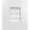 Ekena Millwork Vertical Surface Mount PVC Gable Vent: Functional, w/ 3-1/2"W x 1"P Standard Frame, 12"W x 14"H GVPVE12X1401SF - alternate 1